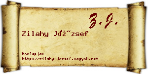Zilahy József névjegykártya
